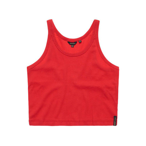 Superdry Γυναικεία αμάνικη μπλούζα Organic Cotton Vintage Ribbed Crop Vest Top